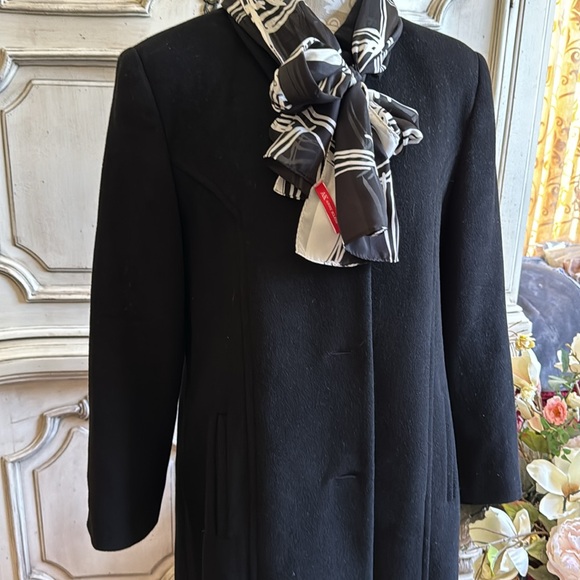 LIZ CLAIBORNE COAT LUXURIOUS CASHMERE & WOOL-SATIN LINING EX-COND. VTG SZ 12 - Picture 2 of 15